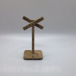 Vintage Railroad Crossing Sign Decor